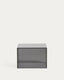 Orlia side table in dark grey tempered glass 50 x 50cm