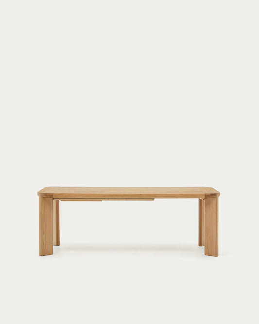 Jondal extendable table made of solid wood and oak veneer, 200 (280) cm x 100 cm FSC 100%