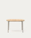 Montuiri extendable table in oak veneer and with steel legs in a grey finish, 120(200) x 90 cm