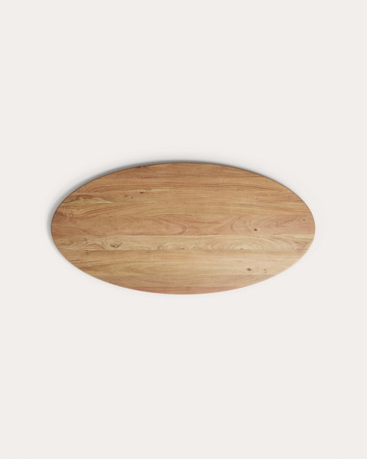 Argo oval table top in solid acacia wood in a natural finish, Ø 200 cm