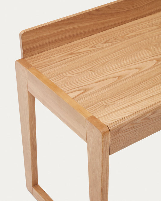 Arandu table in solid ash veneer and wood 120 x 60 cm