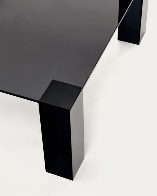 Adularia dark-grey, tempered-glass side table, 85 x 85 cm