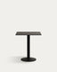 Esilda outdoor table in black with metal leg in a painted black finish, 70 x 70 x 70 cm