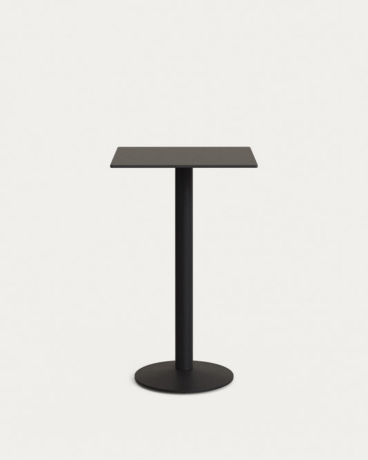 Esilda high table in black with metal leg in a painted black finish 60 x 60 x 96 cm