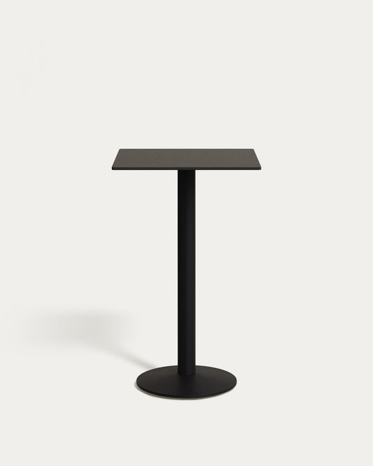 Esilda high table in black with metal leg in a painted black finish 60 x 60 x 96 cm