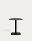 Dina round outdoor table in black with metal legal in a painted black finish, Ø 68x70 cm
