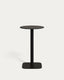 Dina high round outdoor table in black with metal leg in a painted black finish, Ø 60x96 cm