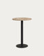 Esilda high round table in natural finish melamine with metal leg in a painted black finish, Ø60x96cm