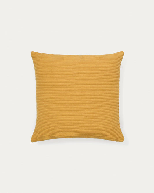 Minec mustard-coloured, 100% cotton cushion cover, 45 x 45 cm