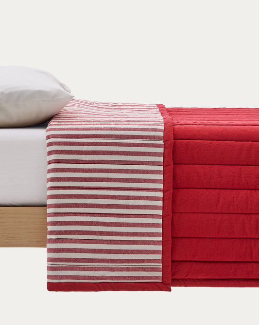 Sini red bedspread made of 100% organic cotton for 70 cm and 90 cm beds