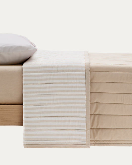 Sini beige bedspread made of 100% organic cotton for 70 cm and 90 cm beds