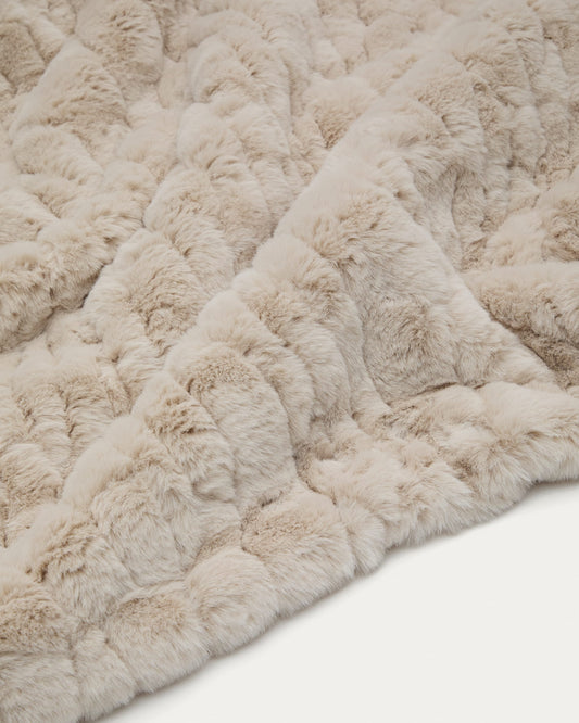 Eyra jaquard furry blanket, 130 x 170 cm