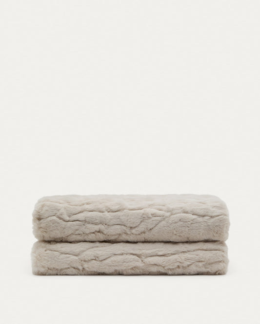 Eyra jaquard furry blanket, 130 x 170 cm