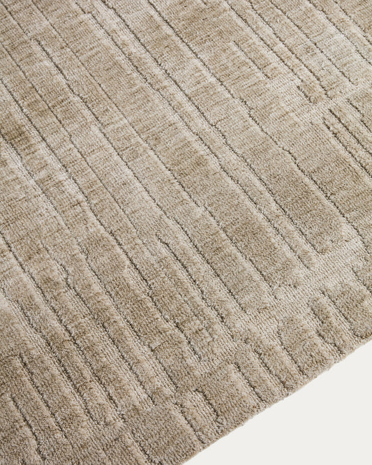 Eriana green cotton blend rug 200 x 300cm