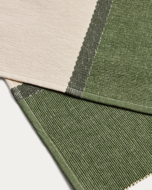 Tari set of 2 green 100% cotton placemats 35 x 50 cm