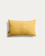 Luadia cotton cushion cover with yellow pleated detail 30 x 50cm