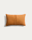 Luadia cotton cushion cover with orange pleated detail 30 x 50cm