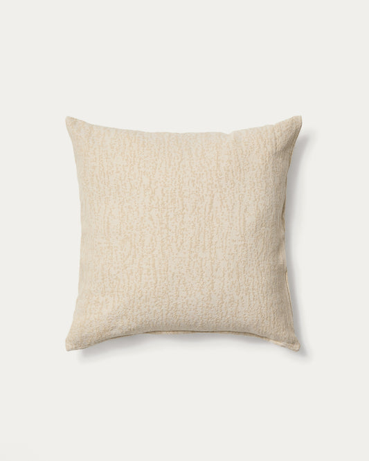 Melien cushion cover in natural dot jacquard 50 x 50 cm