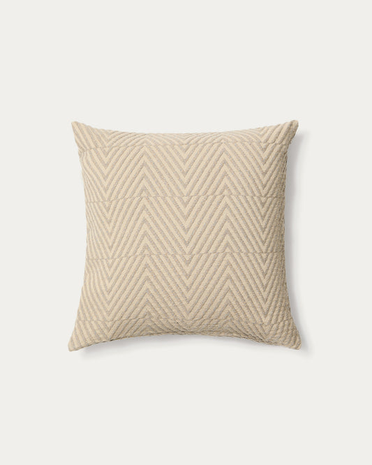 Lunver cushion cover in natural chevron jacquard 50 x 50 cm