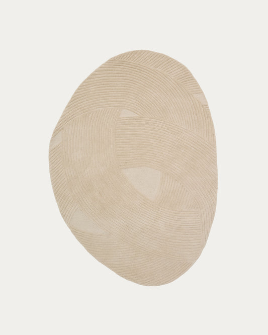 Domm beige wool rug,  160 x 230 cm