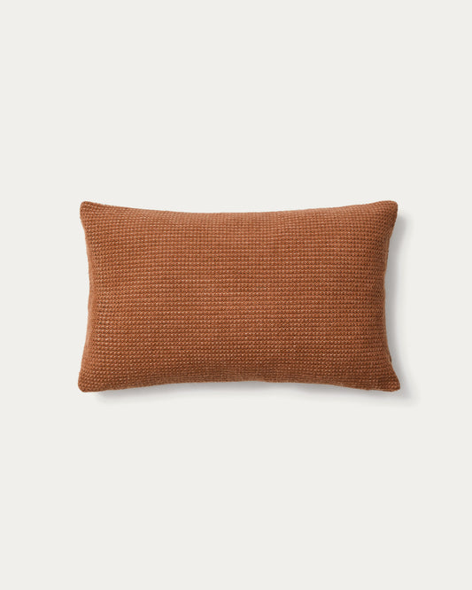 Elira wool and cotton cushion cover in orange 40 x 60 cm