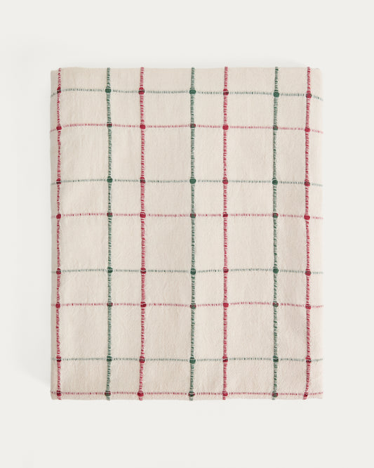 Aldelie multicoloured 100% cotton jacquard tablecloth 150 x 250cm