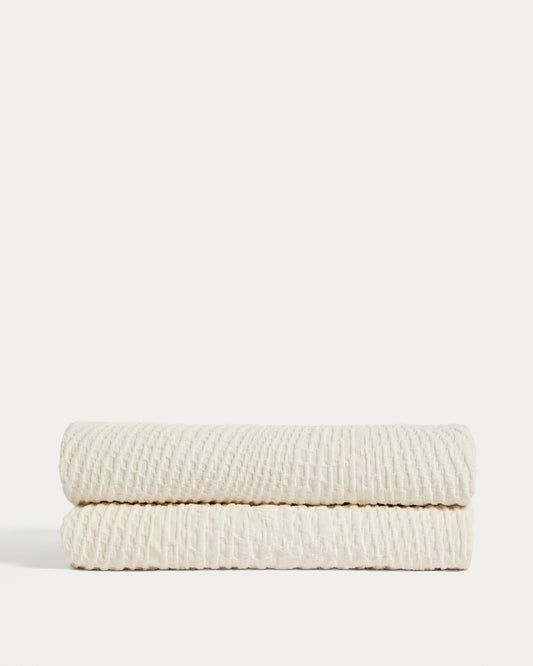 Raylo bedspread in 100% cotton with striped structure for 150/160 cm bed