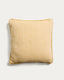 Filor cotton cushion cover with yellow weave 50 x 50cm