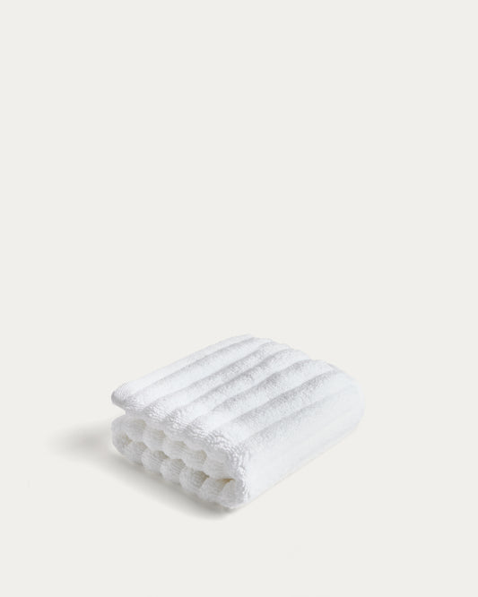 Navira 100% cotton white face towel 30 x 50cm