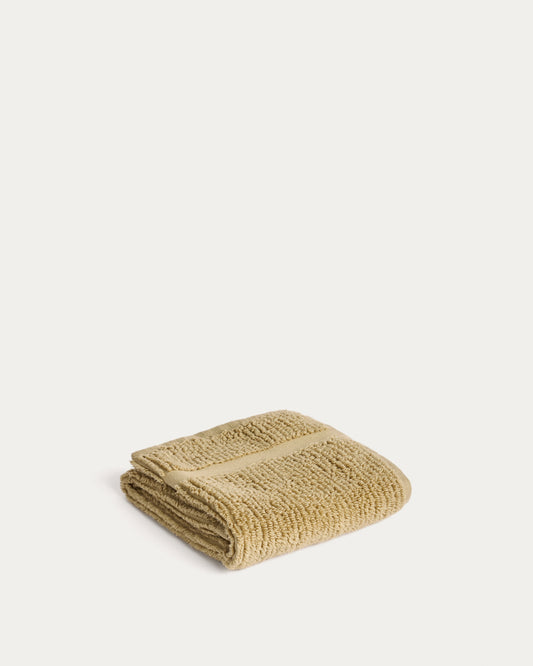 Olvira 100% cotton dark green jacquard face towel 30 x 50cm