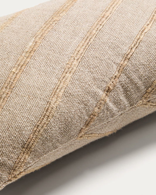 Riena beige cotton and viscose cushion cover 30 x 50cm