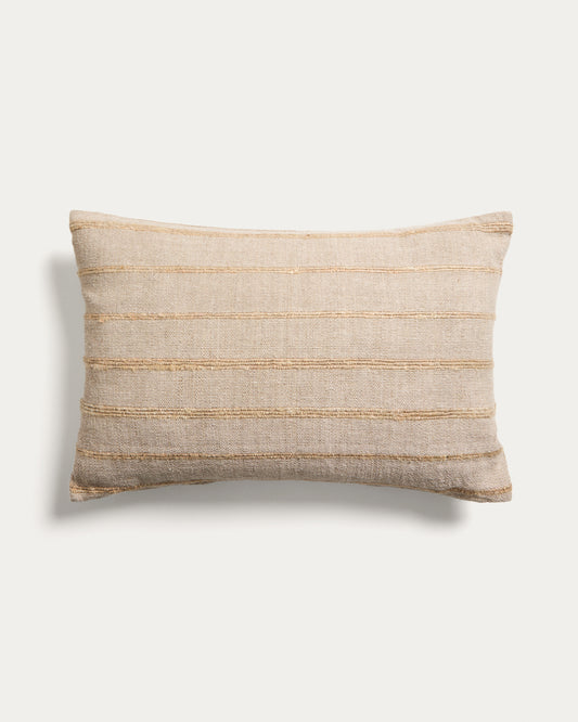 Riena beige cotton and viscose cushion cover 40 x 60cm