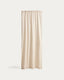 Nolira stone grey linen blend curtain 140 x 270 cm