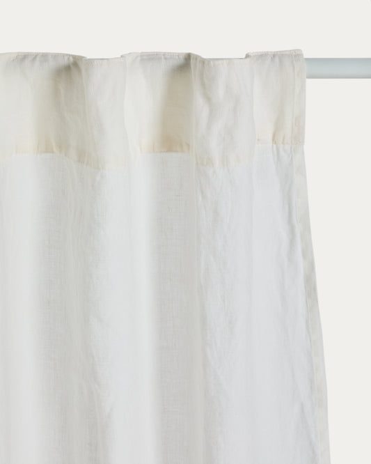 Nolira ecru cotton and linen curtain 140 x 270cm