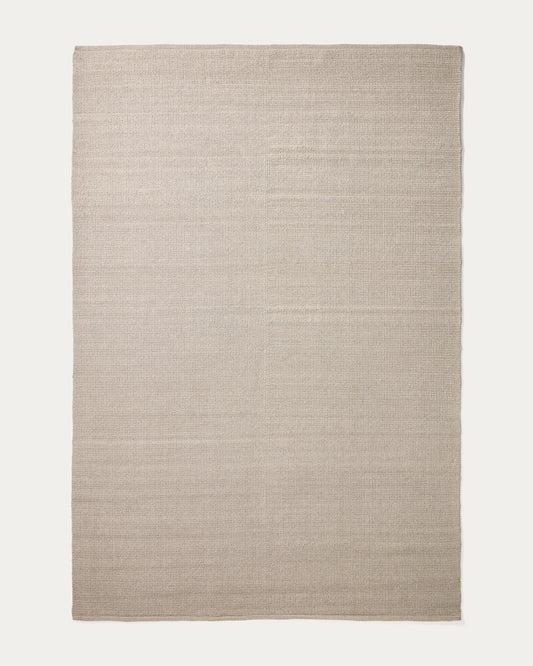 Turiane ecru synthetic fibre rug 200 x 300cm