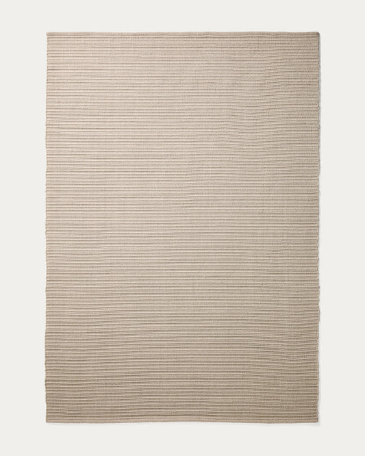 Ardelia ecru synthetic fibre rug 200 x 300cm