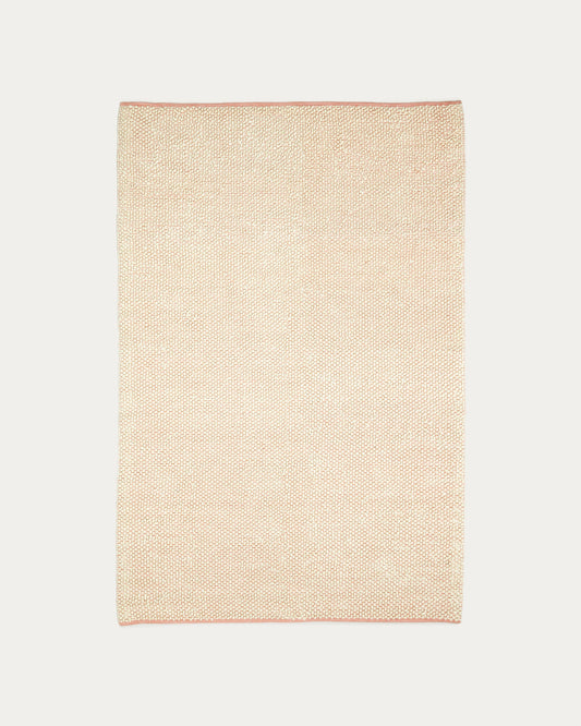 Nectaire rug, cotton and polypropylene in white, 200 x 300 cm