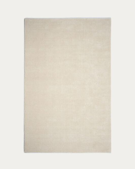 Mascarell rug, cotton and polyester in white, 200 x 300 cm