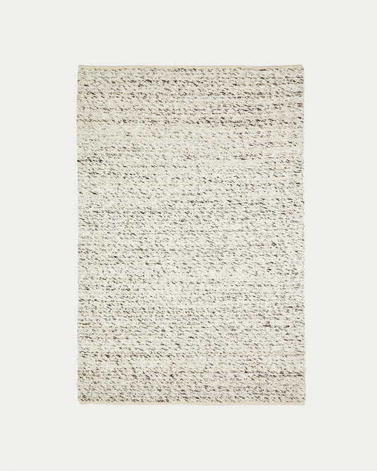 Manilva rug in wool and brown cotton, 200 x 300 cm