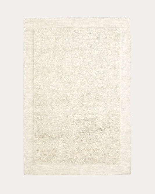 Marely white wool rug 200 x 300 cm