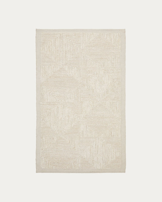 Sicali white jute rug 160 x 230 cm