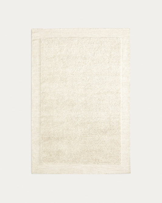 Marely white wool rug 160 x 230cm