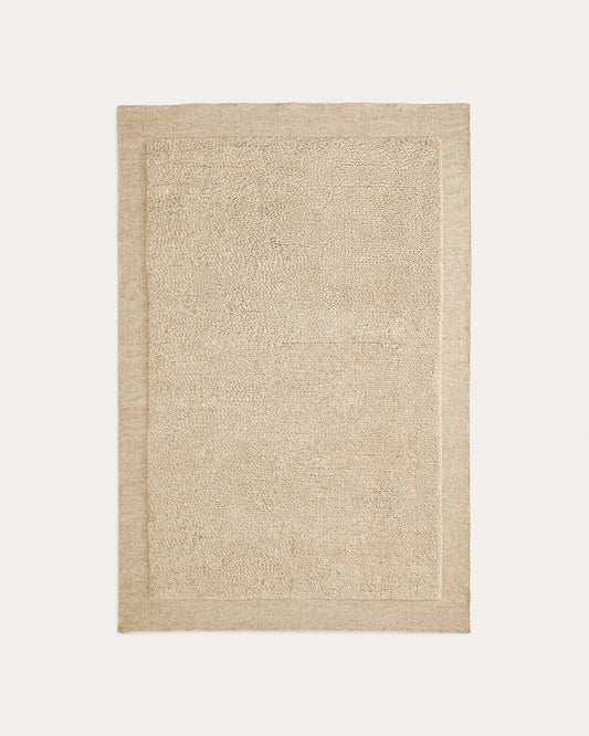 Marely beige wool rug 160 x 230 cm