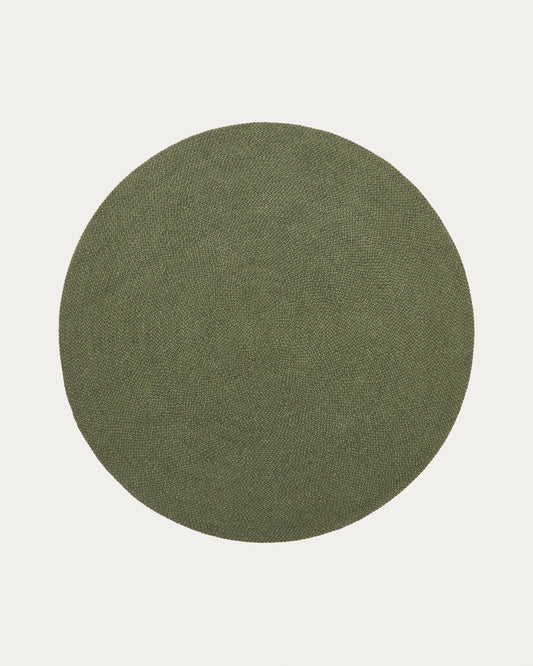 Despas green round rug made from synthetic fibres Ø 200 cm