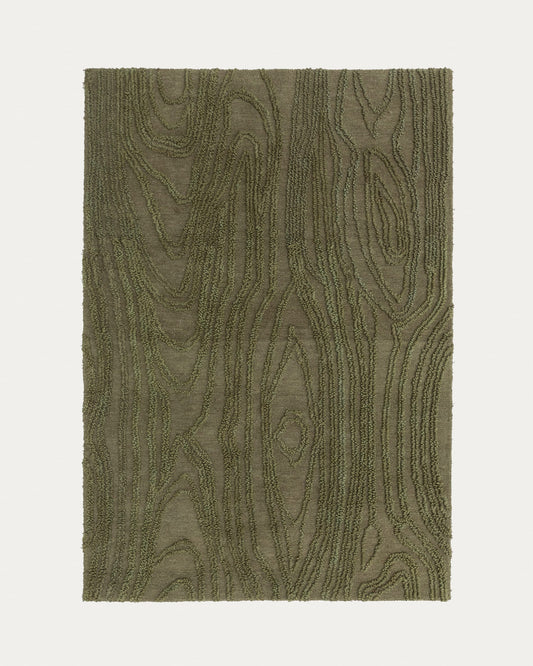 Veiza green wool rug, 160 x 230 cm