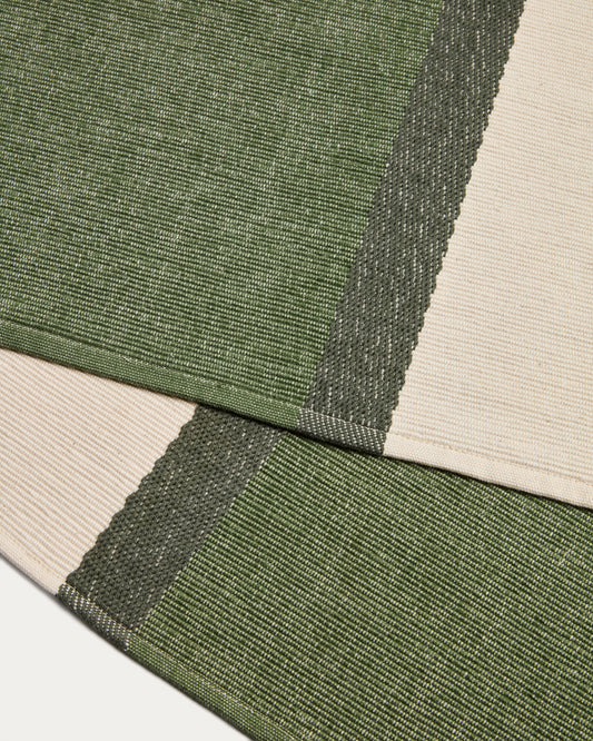 Tari green cotton table runner 50 x 150cm