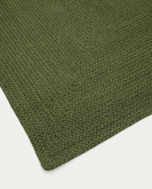 Despas green synthetic fibre rug 200 x 300cm
