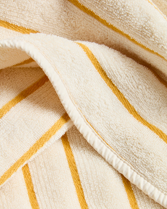 Dorane 100% cotton towel with yellow stripes 30 x 50cm