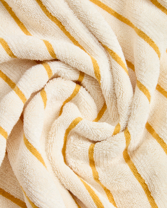 Dorane 100% cotton towel with yellow stripes 50 x 90cm