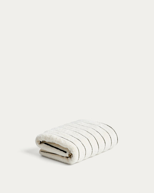 Dorane 100% cotton towel with green stripes 50 x 90cm